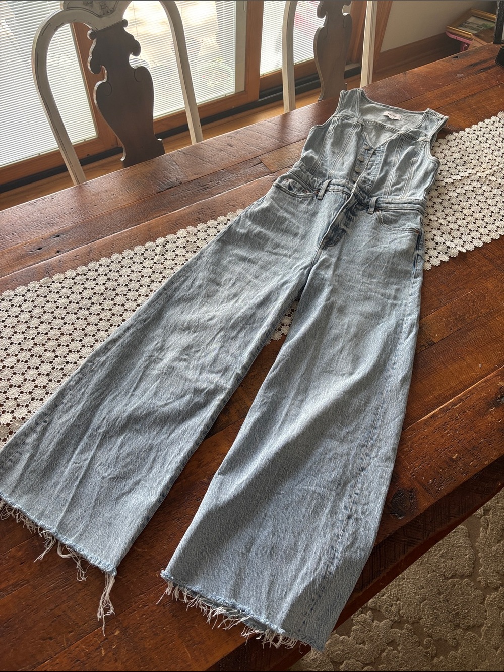 Pistola  Light Blue Wide-Leg Denim Jumpsuit - Women's Jeans Style size S